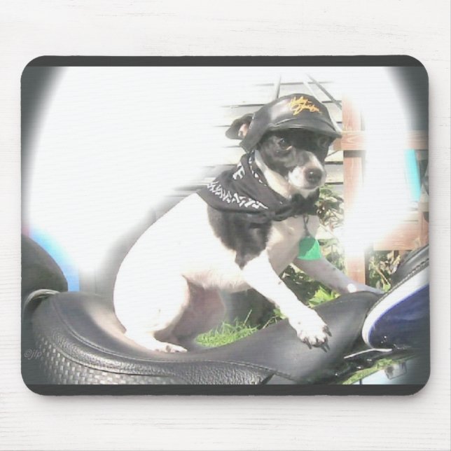 Mz. Sassy Biker Babe Mousepad Musmatta (Framsidan)