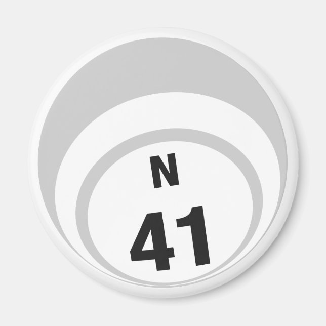 N41 bingo boll-kylskåp magnet (Framsidan)