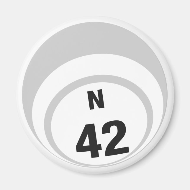 N42 bingo boll-kylskåp magnet (Framsidan)