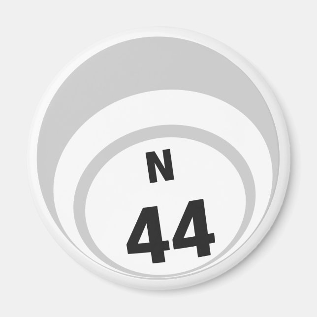 N44 bingo boll-kylskåp magnet (Framsidan)