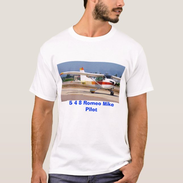 N548RM 5 4 8 Romeo pilot- Mike T-shirt (Framsida)