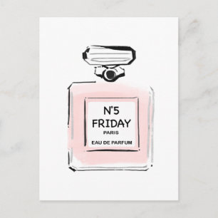 N5 Fredag Paris Parfum flaska Vykort