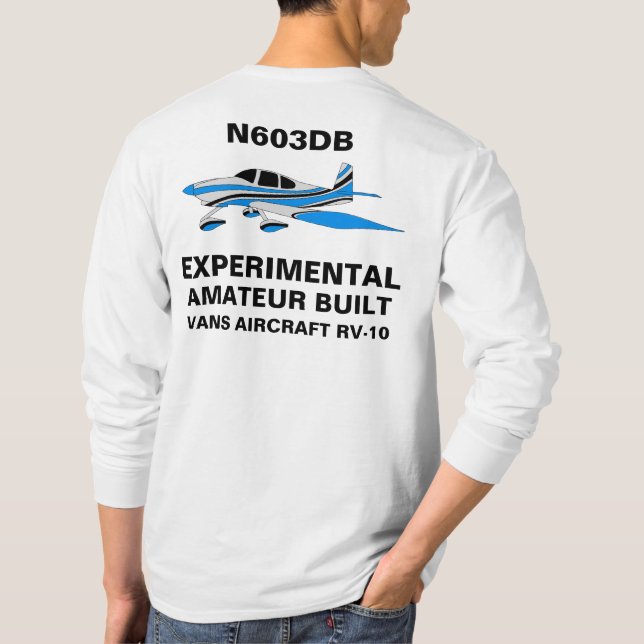 N603DB Blue med text T Shirt (Baksida)