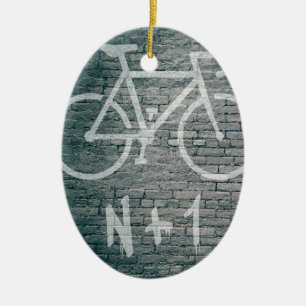N+1 Bike Graffiti Julgransprydnad Keramik