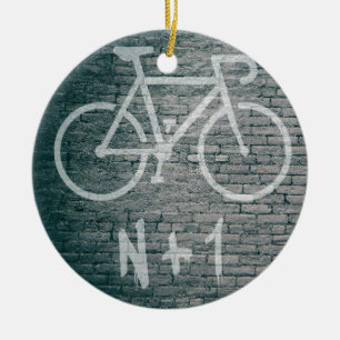 N+1 Bike Graffiti Julgransprydnad Keramik