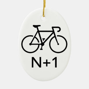 N+1 Bike Julgransprydnad Keramik