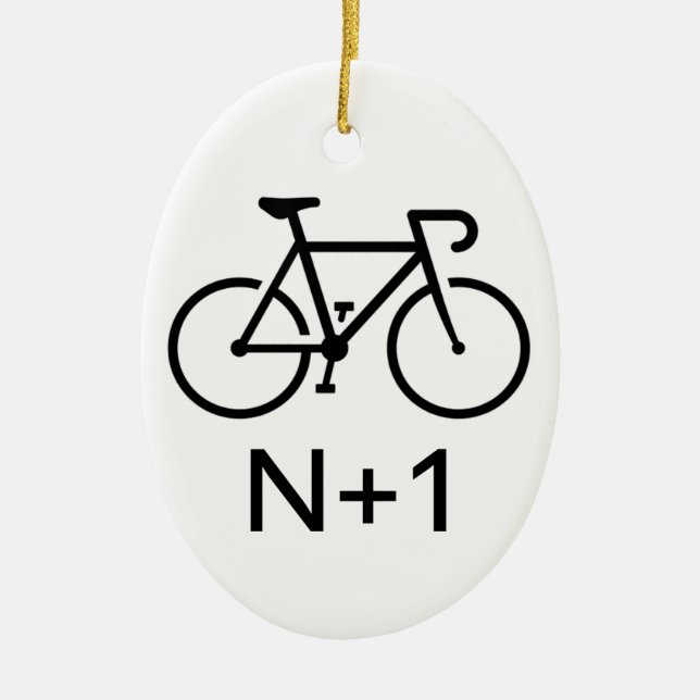 N+1 Bike Julgransprydnad Keramik (Framsidan)
