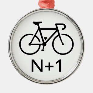 N+1 Bike Julgransprydnad Metall