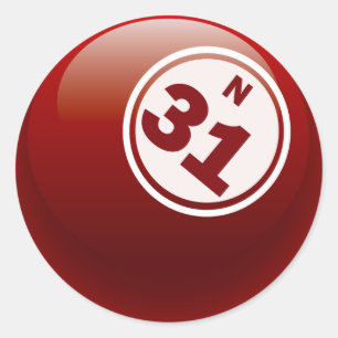 N 31 BINGO BOLL RUNT KLISTERMÄRKE