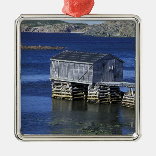 N.A., Kanada, Newfoundland, Durrell. Fiske Julgransprydnad Metall (Framsidan)