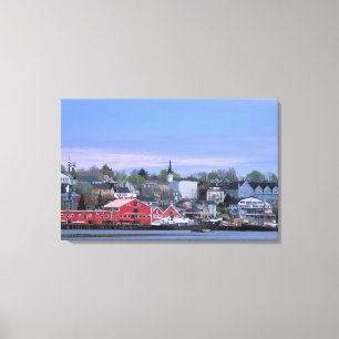 N.A. Kanada, Nova Scotia. En vy av Lunenburg, en Canvastryck