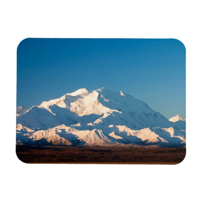 N.A., USA, Alaska.  Mt. McKinley i Denali Magnet (Horisontell)