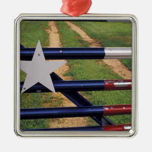 N.A., USA, Texas, Lake Buchanan, Texas flagga Julgransprydnad Metall