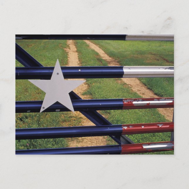 N.A., USA, Texas, Lake Buchanan, Texas flagga Vykort (Framsida)