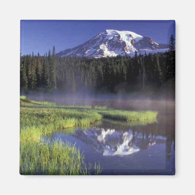 N.A., USA, Washington, Mt. Rainier National 5 Magnet (Framsidan)