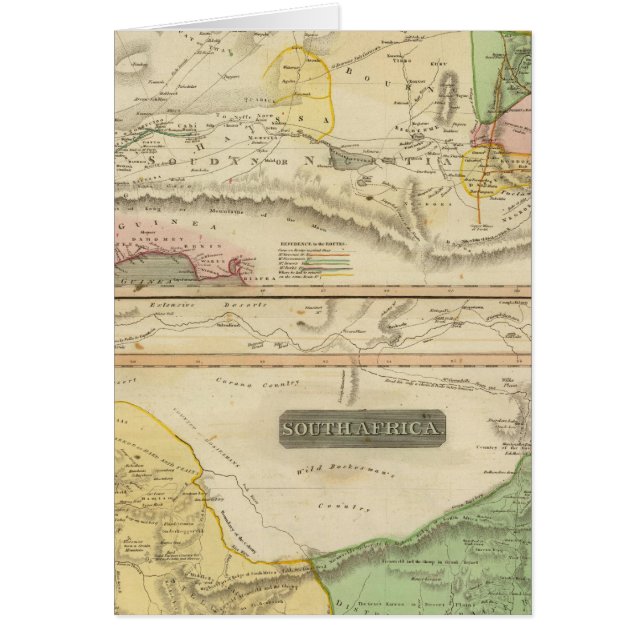 N Afrika, S-Afrika Hälsningskort (Framsidan)