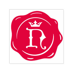 N - Antique Vax Seal Gothic Krona Initial Brev Självfärgande Stämpel