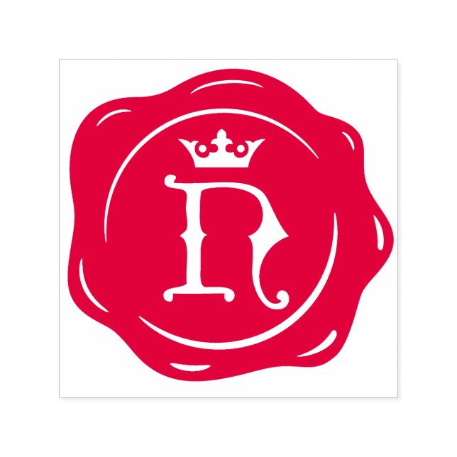 N - Antique Vax Seal Gothic Krona Initial Brev Självfärgande Stämpel (Design)