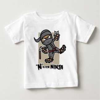 ’N’ är för Långärmaden Ninja Småbarn Tee Shirt