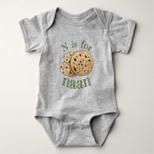 N är för NAAN Vitlic Naan Baked Indian Flatbröd T Shirt
