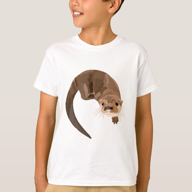 N är för Neotropical River Otter T Shirt (Framsida)