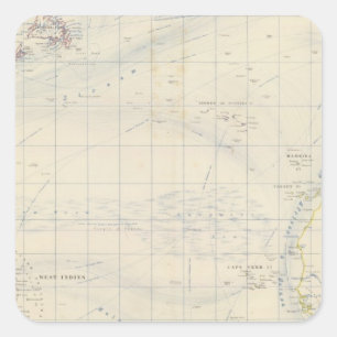 N Atlantic Ocean Fyrkantigt Klistermärke