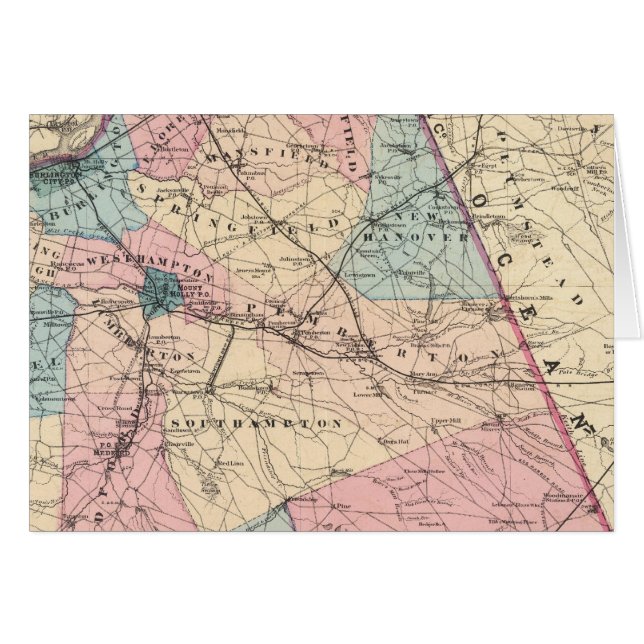 N Burlington County, NJ Hälsningskort (Framsidan Horizontal)