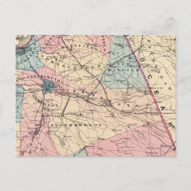 N Burlington County, NJ Vykort (Framsida)