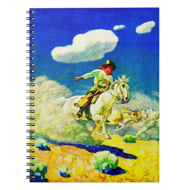 N. C. Wyeth cowboy Anteckningsbok (Framsidan)