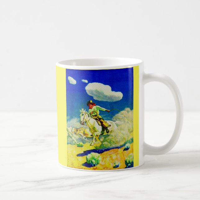 N. C. Wyeth cowboy Kaffemugg (Höger)