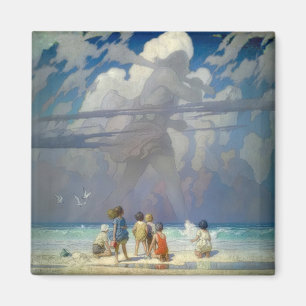 N.C. Wyeth Jätten 1923 Vintageillustration Magnet