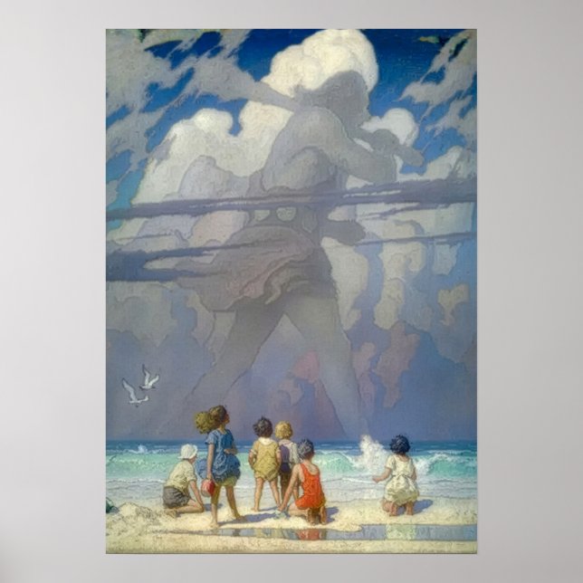N.C. Wyeth Jätten 1923 Vintageillustration Poster (Framsidan)