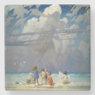 N.C. Wyeth Jätten 1923 Vintageillustration Stenunderlägg