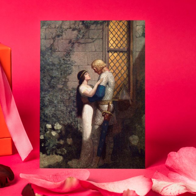 N.C. Wyeth Medieval Romantic Art Valentine Day Kort (Skapare uppladdad)