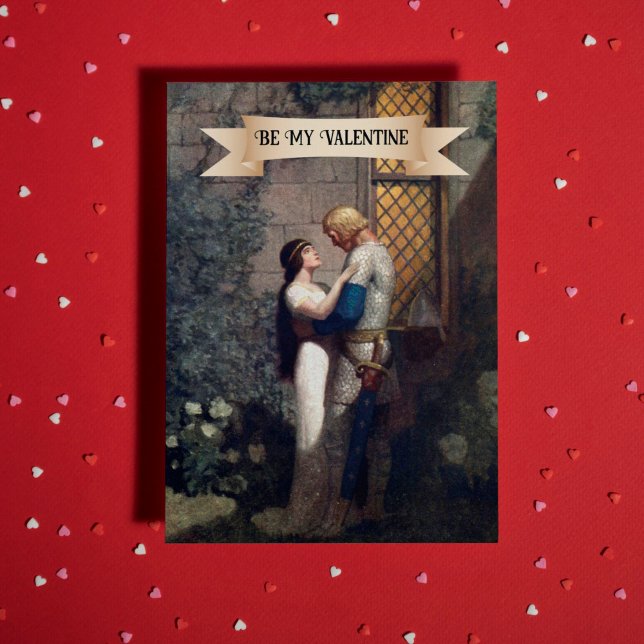 N.C. Wyeth Romantic Medieval Art Valentindagen Kort (Skapare uppladdad)