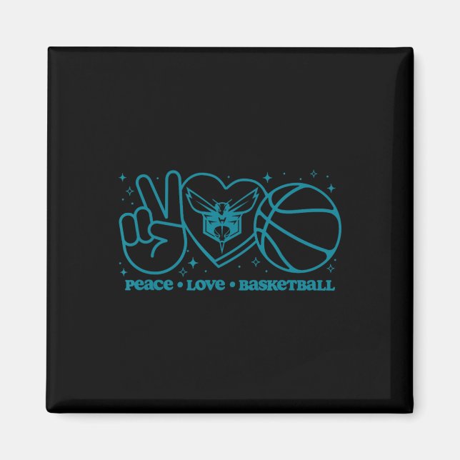 N Charlotte Hornets Fred Kärlek Sketll  Magnet (Framsidan)