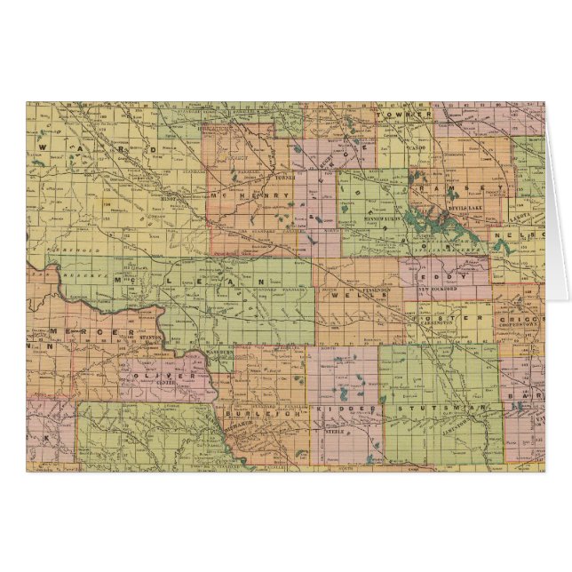 N Dakota Hälsningskort (Framsidan Horizontal)