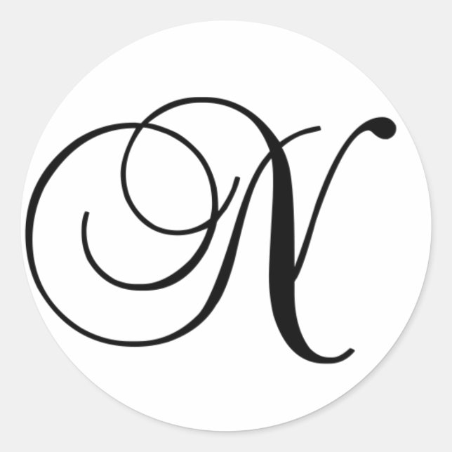 N-dekal Runt Klistermärke (Framsida)