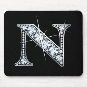 "N" Diamond Bling Mousepad Musmatta