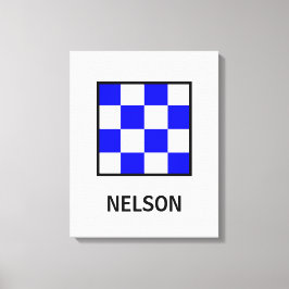 N Family Namn Nautical Flagga Canvastryck