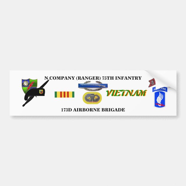 N FÖRETAG RANGER VIETNAM BUMPER DEKAL (Framsidan)