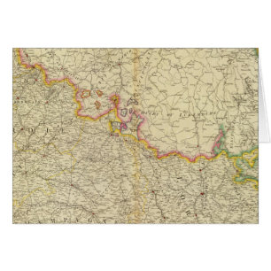 N Frankrike Atlas Karta Hälsningskort