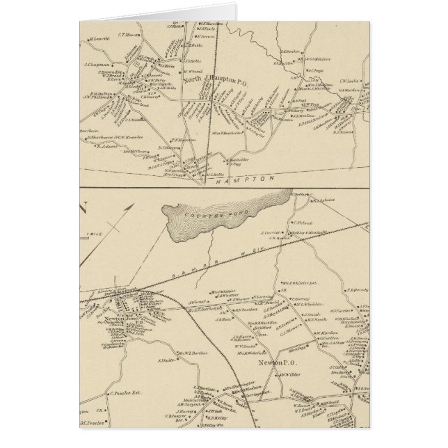 N Hampton, Newton Hälsningskort (Framsidan)