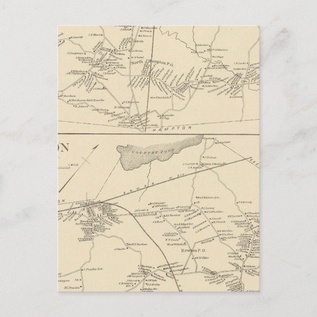 N Hampton, Newton Vykort (Framsida)