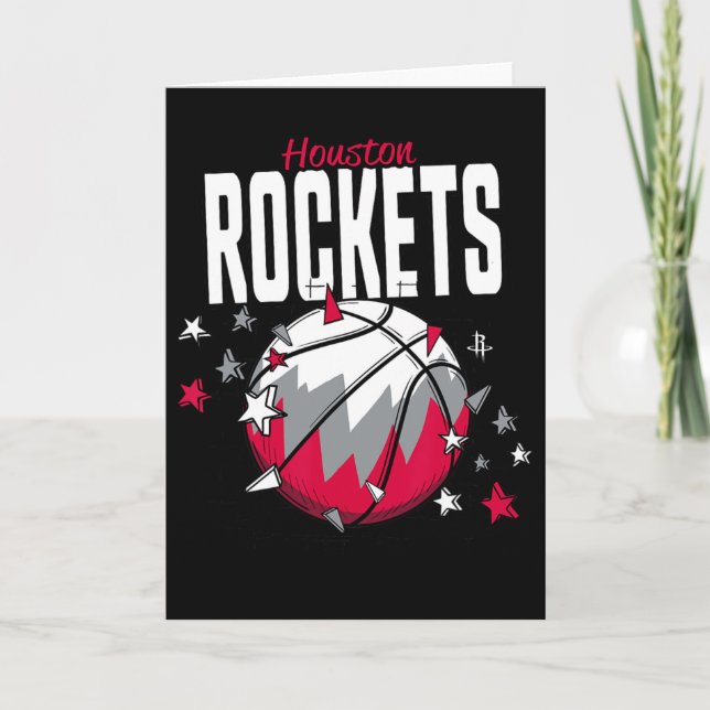 N Houston Rockets Sketll Doodle Stjärnor  Kort (Framsida)
