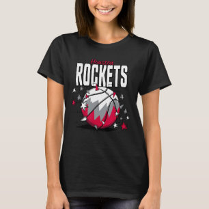 N Houston Rockets Skiss Doodle Stjärnor T Shirt