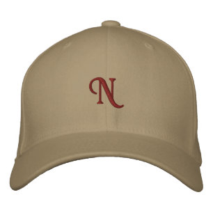 N Monogram Initial-Keps Alphabet Män Kvinnor Visor Broderad Keps