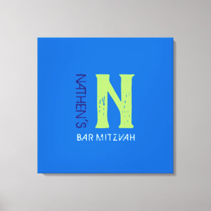 N Monogram Inloggningsnämnd för Bat mitzvah inlogg Canvastryck