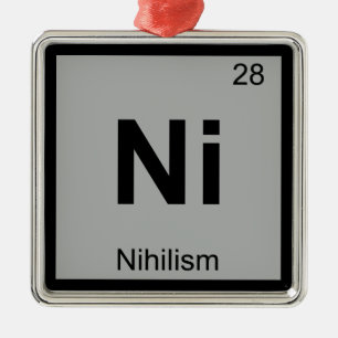N - Nihilism Filosofi Kemi Periodiska Systemet Julgransprydnad Metall
