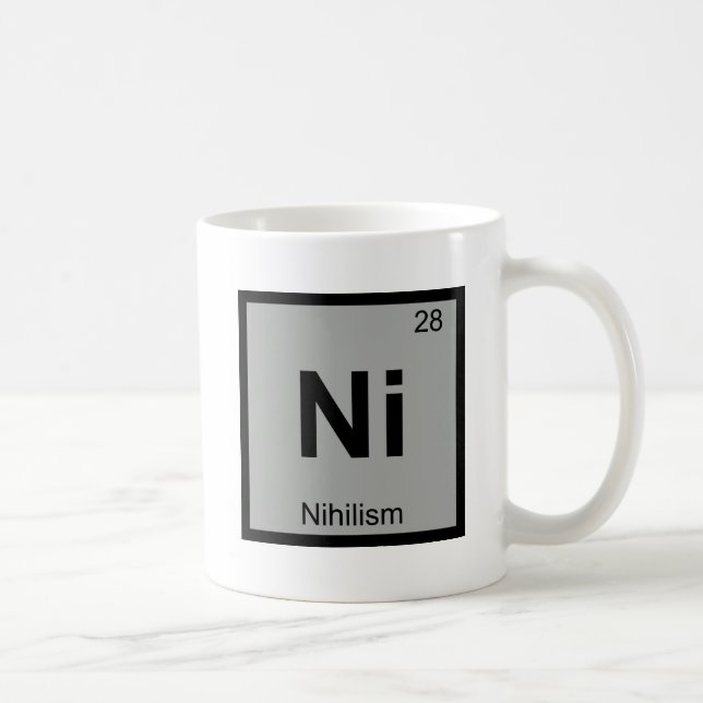 N - Nihilism Filosofi Kemi Periodiska Systemet Kaffemugg (Höger)